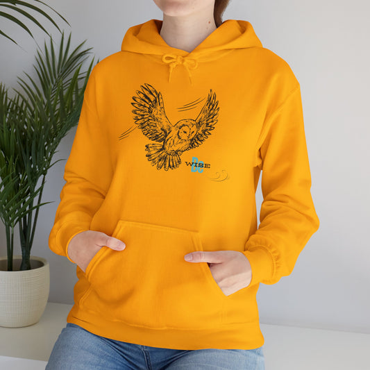 Be Wise, Owl ,Unisex Hooded Sweatshirt